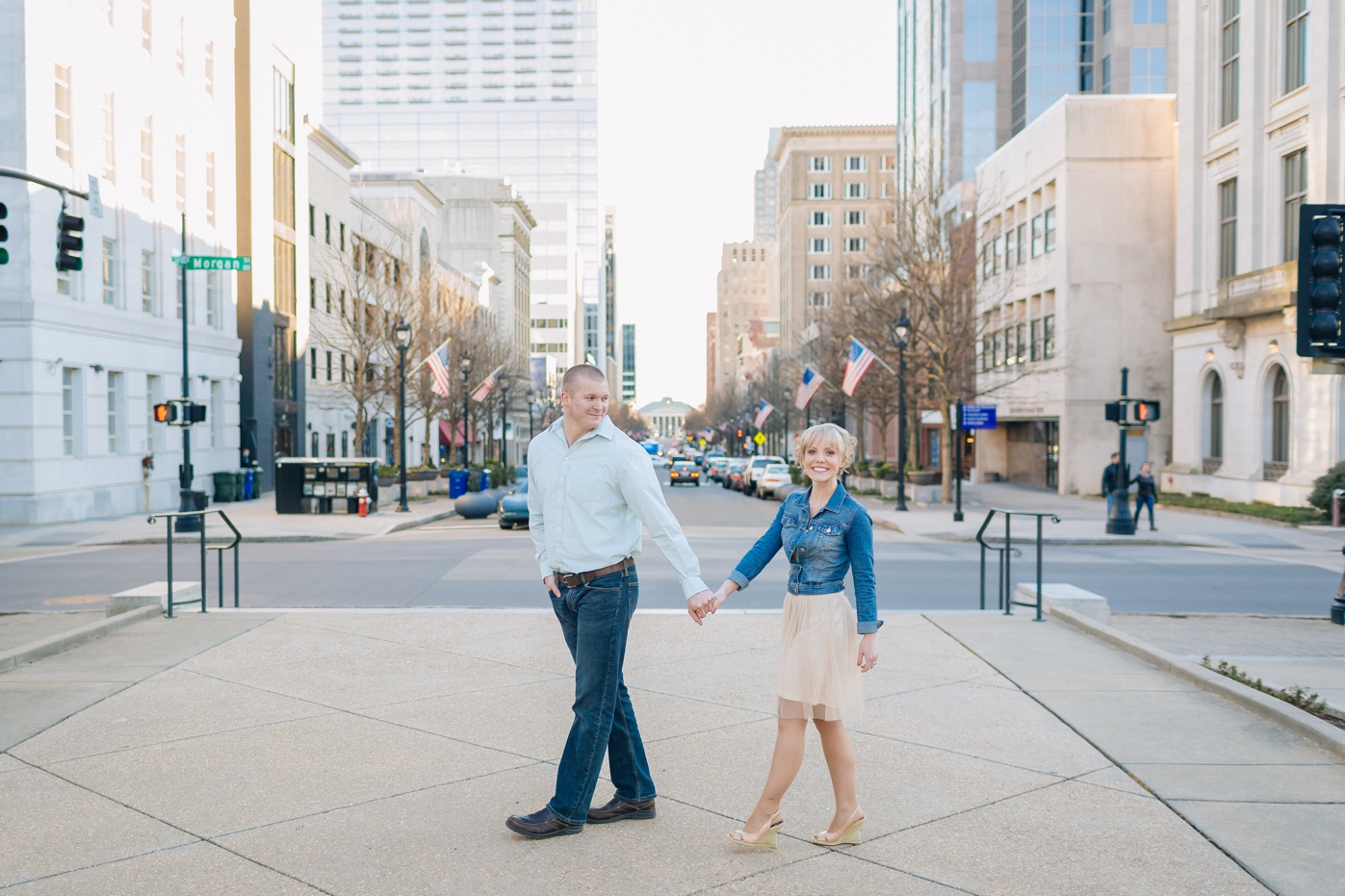 downtown raleigh engagement pictures