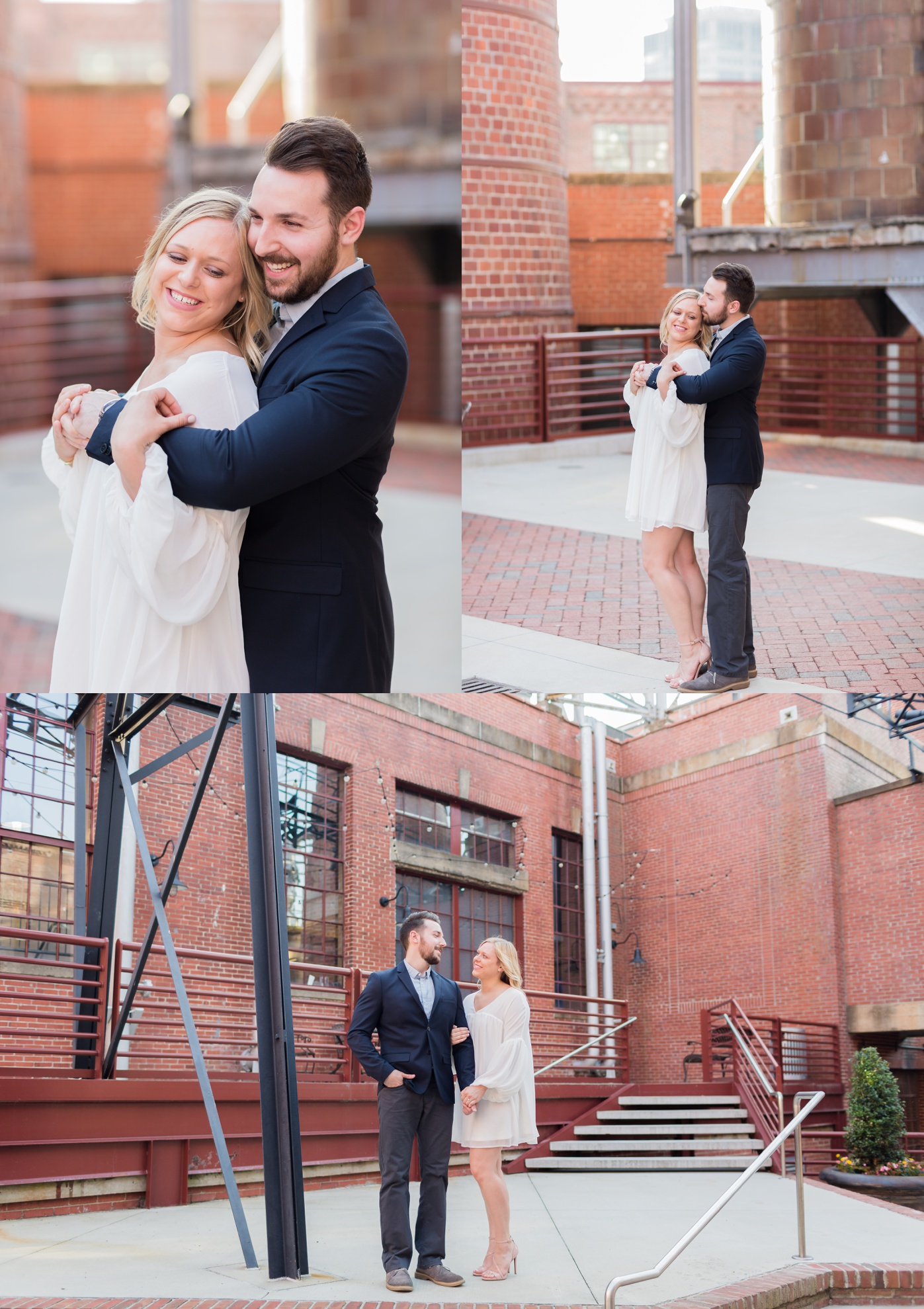 american tobacco district engagement photographer