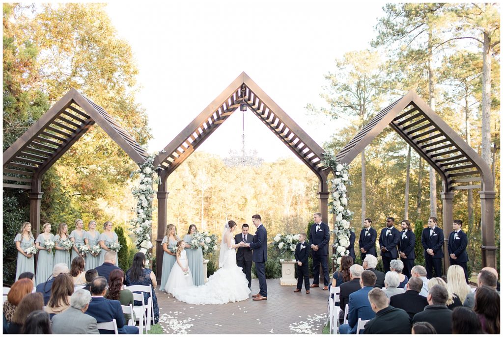 wedding ceremony at High Grove Estate 