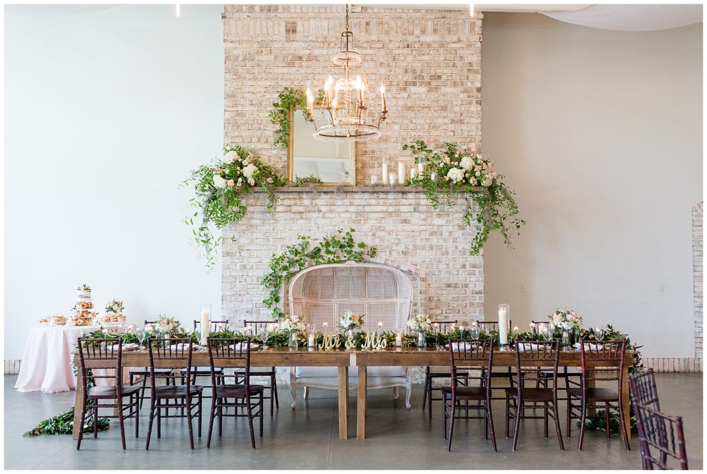 indoor wedding reception 